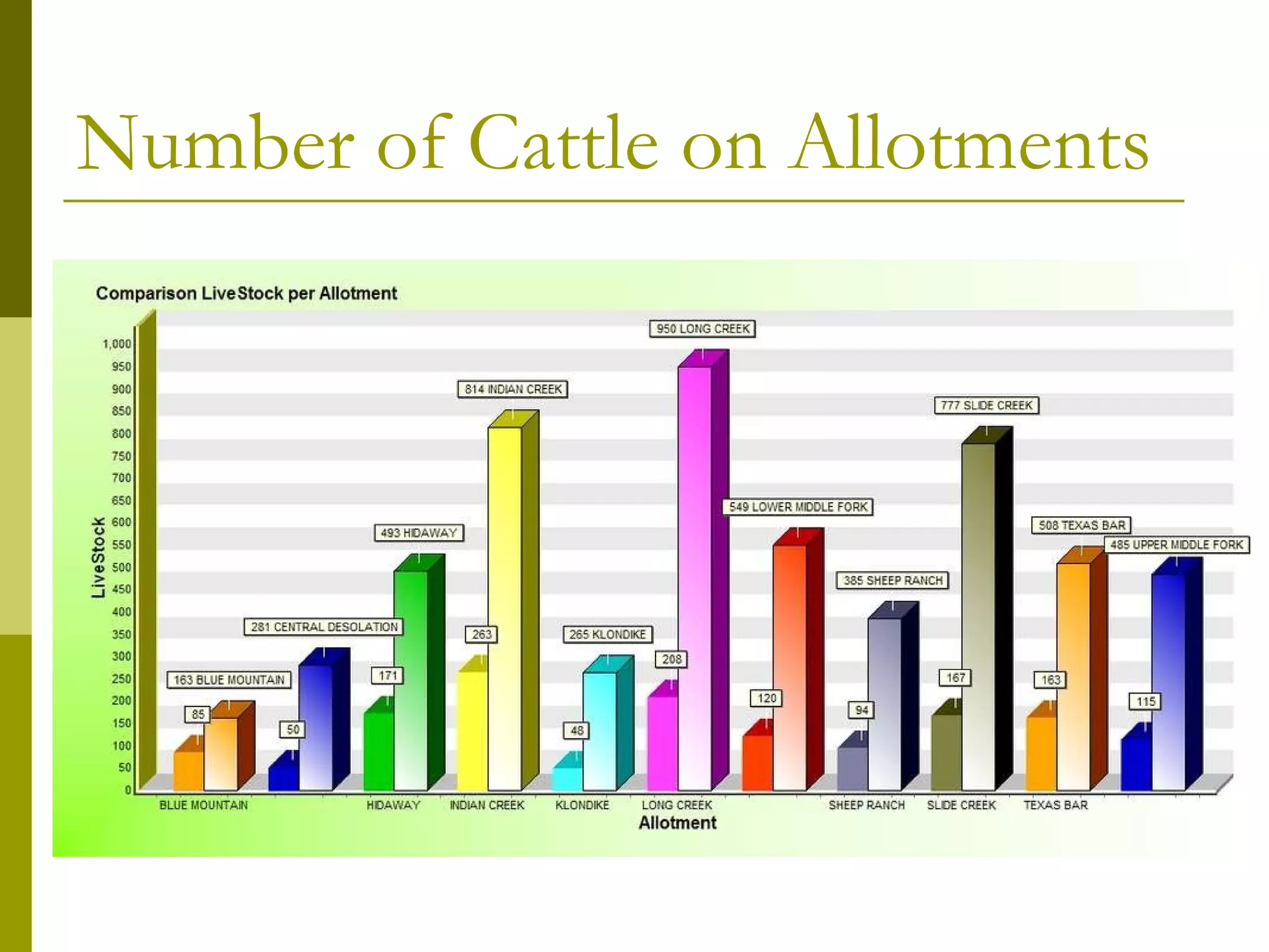 Number of Cattle on Allotments 