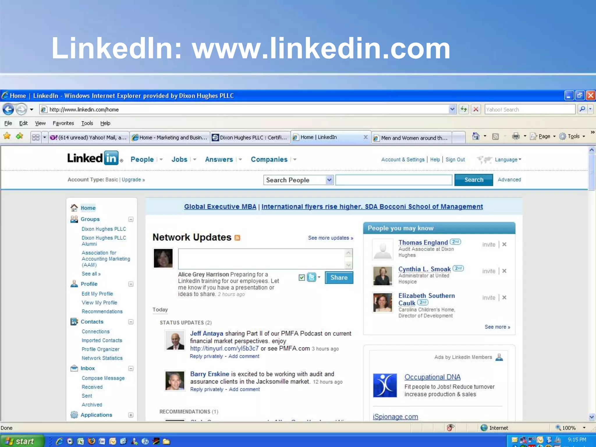 LinkedIn: www.linkedin.com