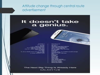 Attitude change through central route
advertisement
 