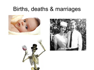 Births, deaths & marriages
 