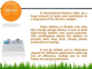 Paper Battery | PPSX