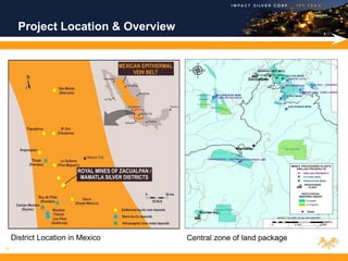 Project Location & Overview




    District Location in Mexico     Central zone of land package
4
 