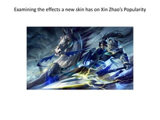 Examining the effects a new skin has on Xin Zhao’s Popularity
 