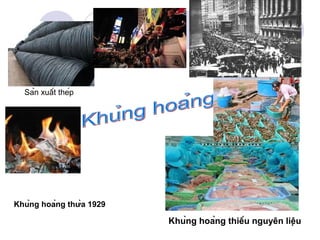 Sản xuất thép




Khủng hoảng thừa 1929

                           Khủng hoảng thiếu nguyên liệu
 