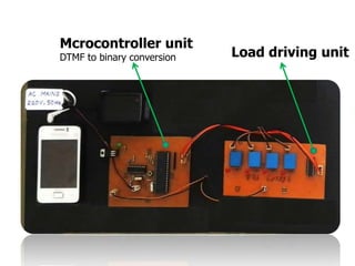 Mcrocontroller unit
DTMF to binary conversion Load driving unit
 