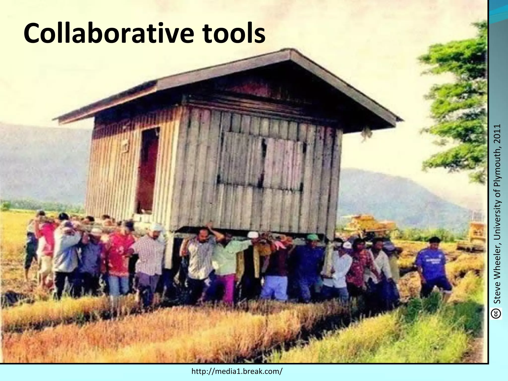 http://media1.break.com/
Collaborative tools
SteveWheeler,UniversityofPlymouth,2011
 