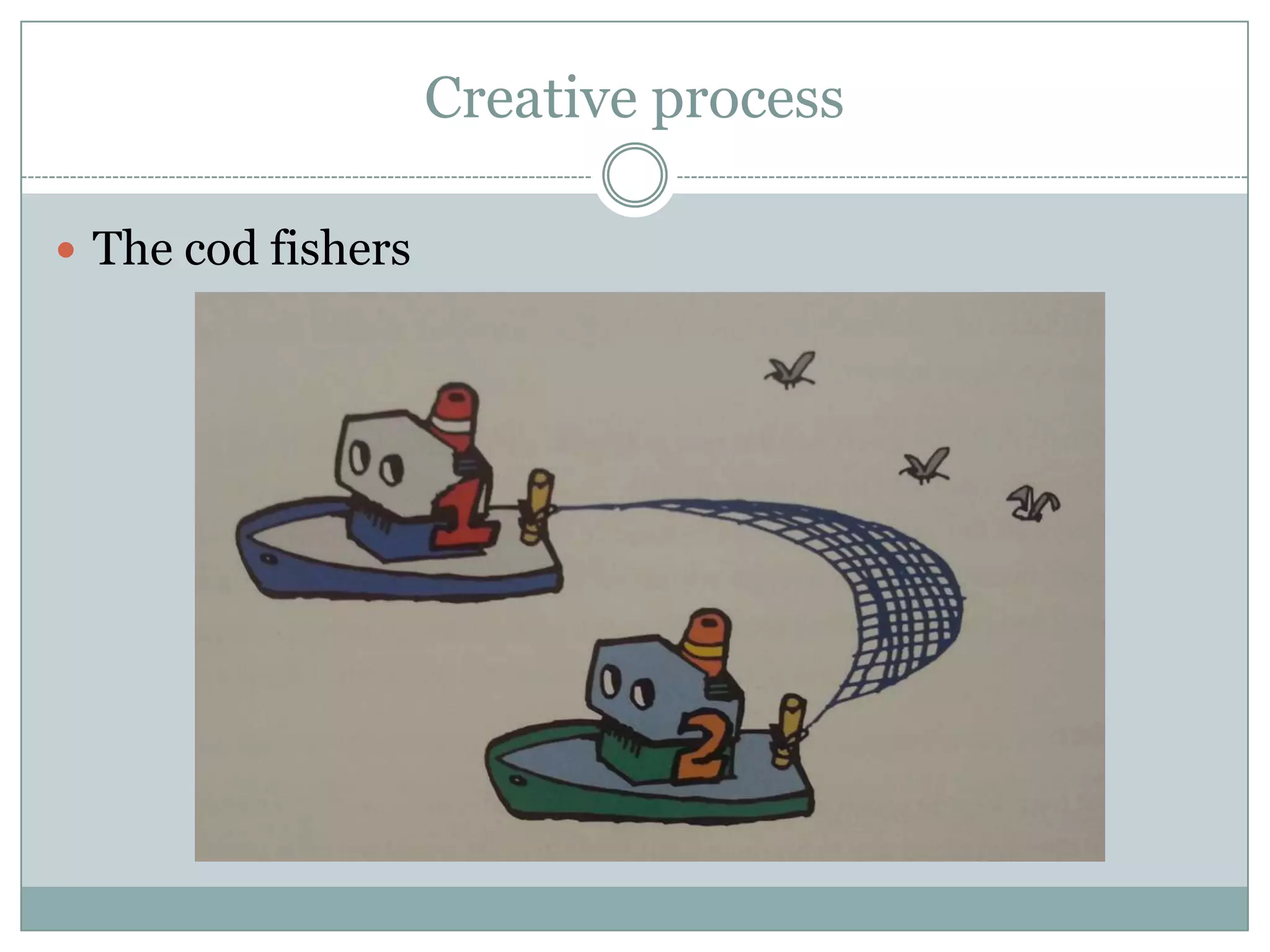 Creative process
 The cod fishers
 