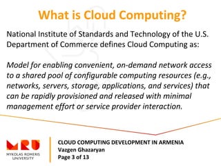 Cloud Computing Development in Armenia | PPT
