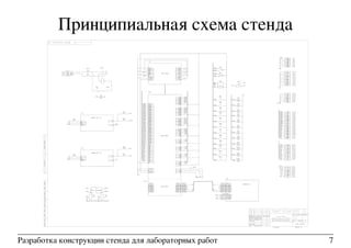 Принципиальная схема стенда
Разработка конструкции стенда для лабораторных работ 7
 