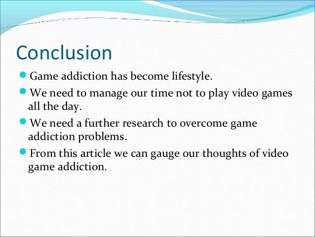 online games addiction essay