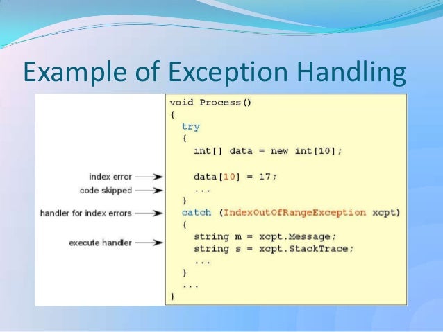 Implicit and explicit sequence control with exception handling