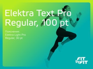 Elektra Text Pro
Regular, 100 pt
Пояснения:
Elektra Light Pro
Regular, 30 pt

 