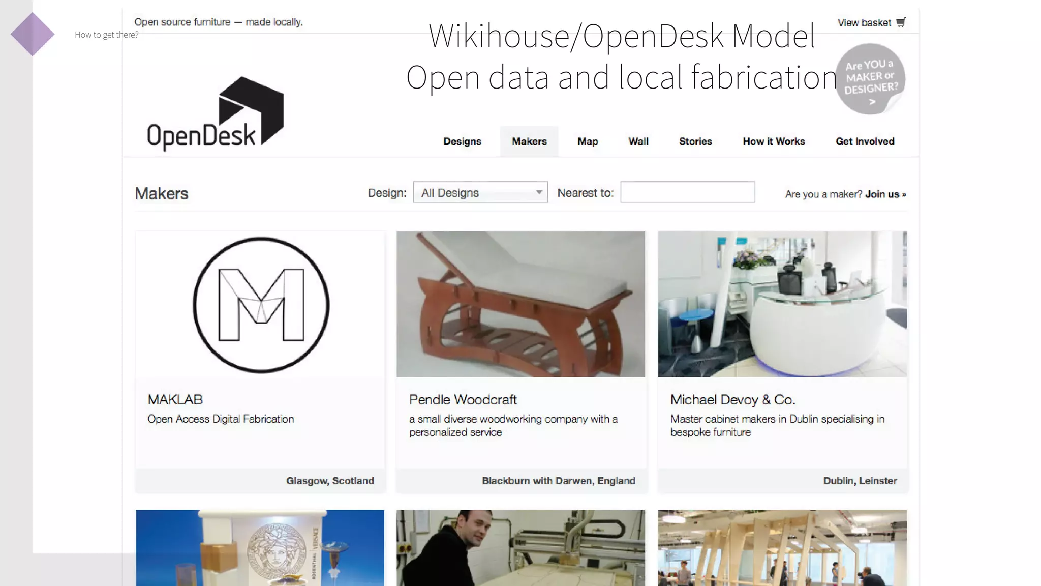 How to get there?

Wikihouse/OpenDesk Model
Open data and local fabrication

 
