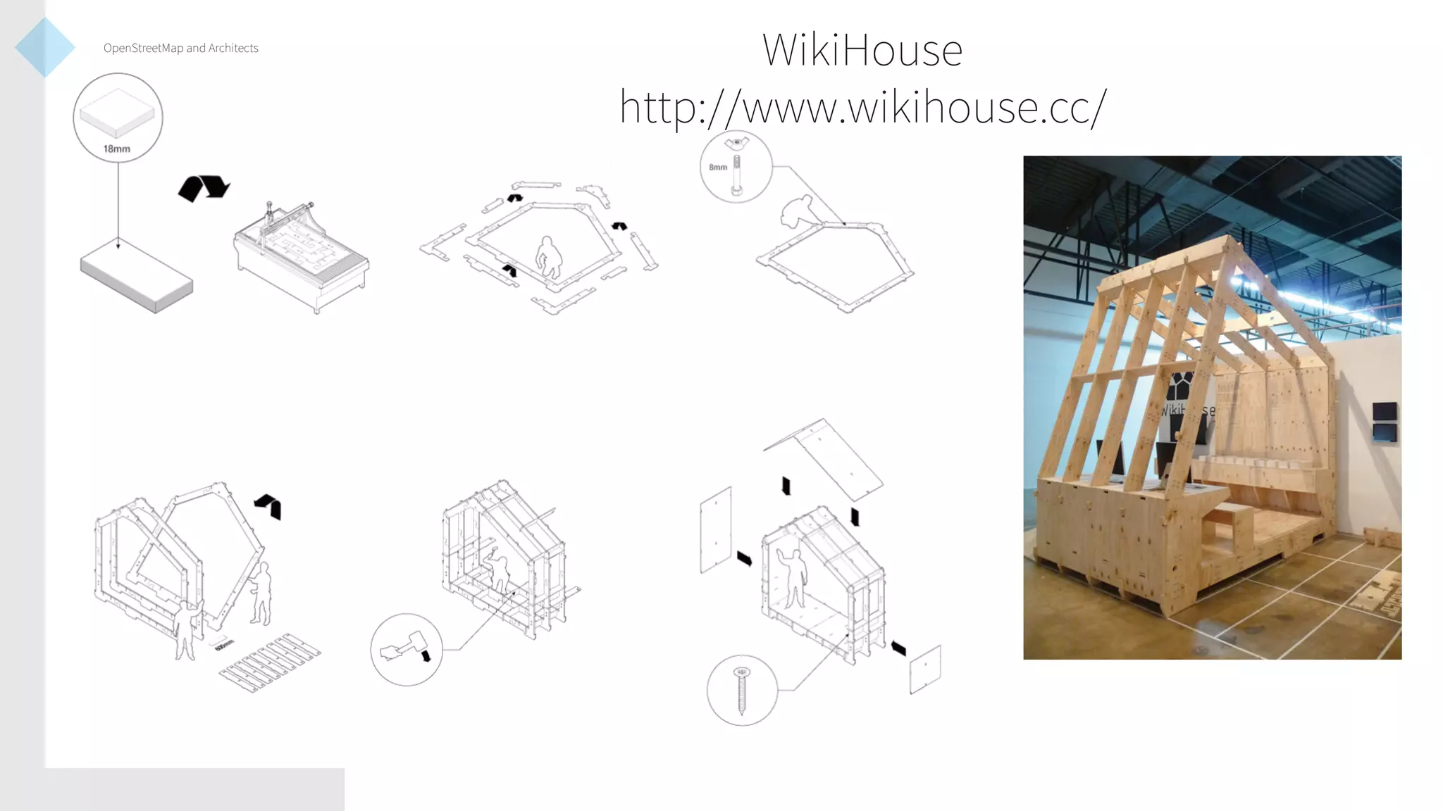 OpenStreetMap and Architects

WikiHouse
http://www.wikihouse.cc/

 