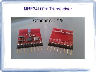 NRF24L01+ Transceiver
Channels : 126

 