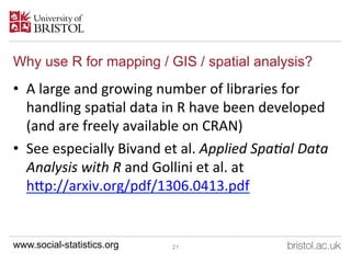 ppt - empowering spatial analysis with spapy: a python... An Introduction to Mapping, GIS and Spatial Modelling in R ...