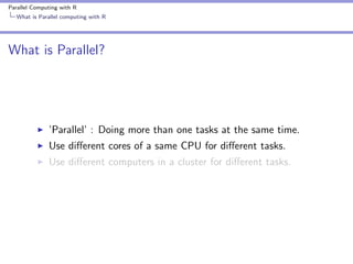 Parallel Computing with R | PPT