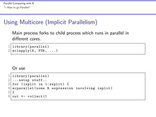 Parallel Computing with R | PPT