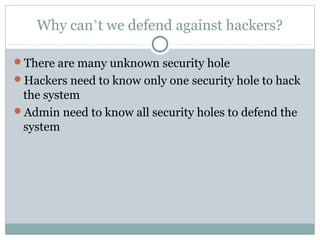 Basic Introduction to hacking | PPT