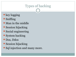 Basic Introduction to hacking | PPT