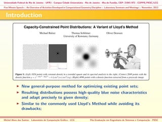 Five Minute Speech: Activities Developed in Computational Geometry