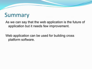 Web Application | PPTX
