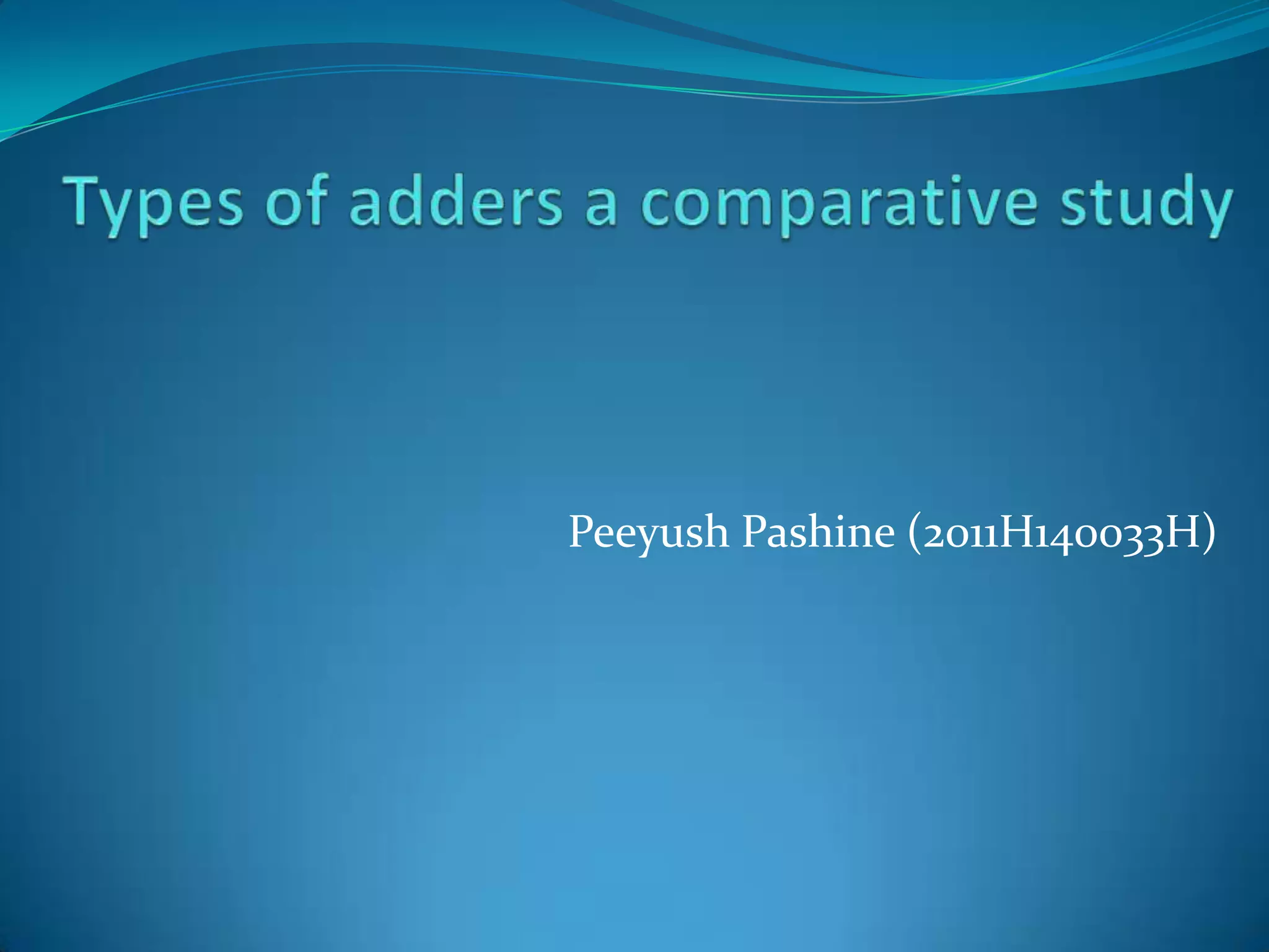 Single-bit adders and carry propagation | PPT