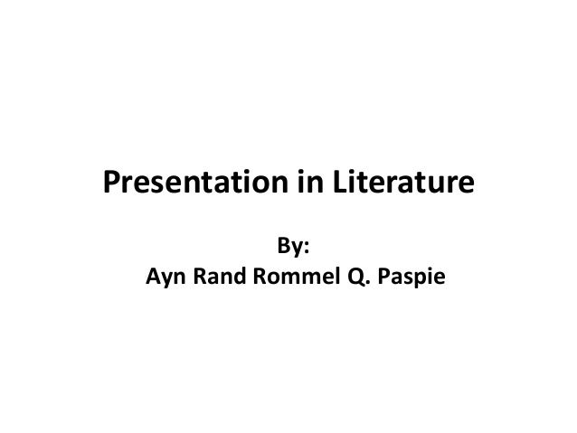 Presentation In Literature 1