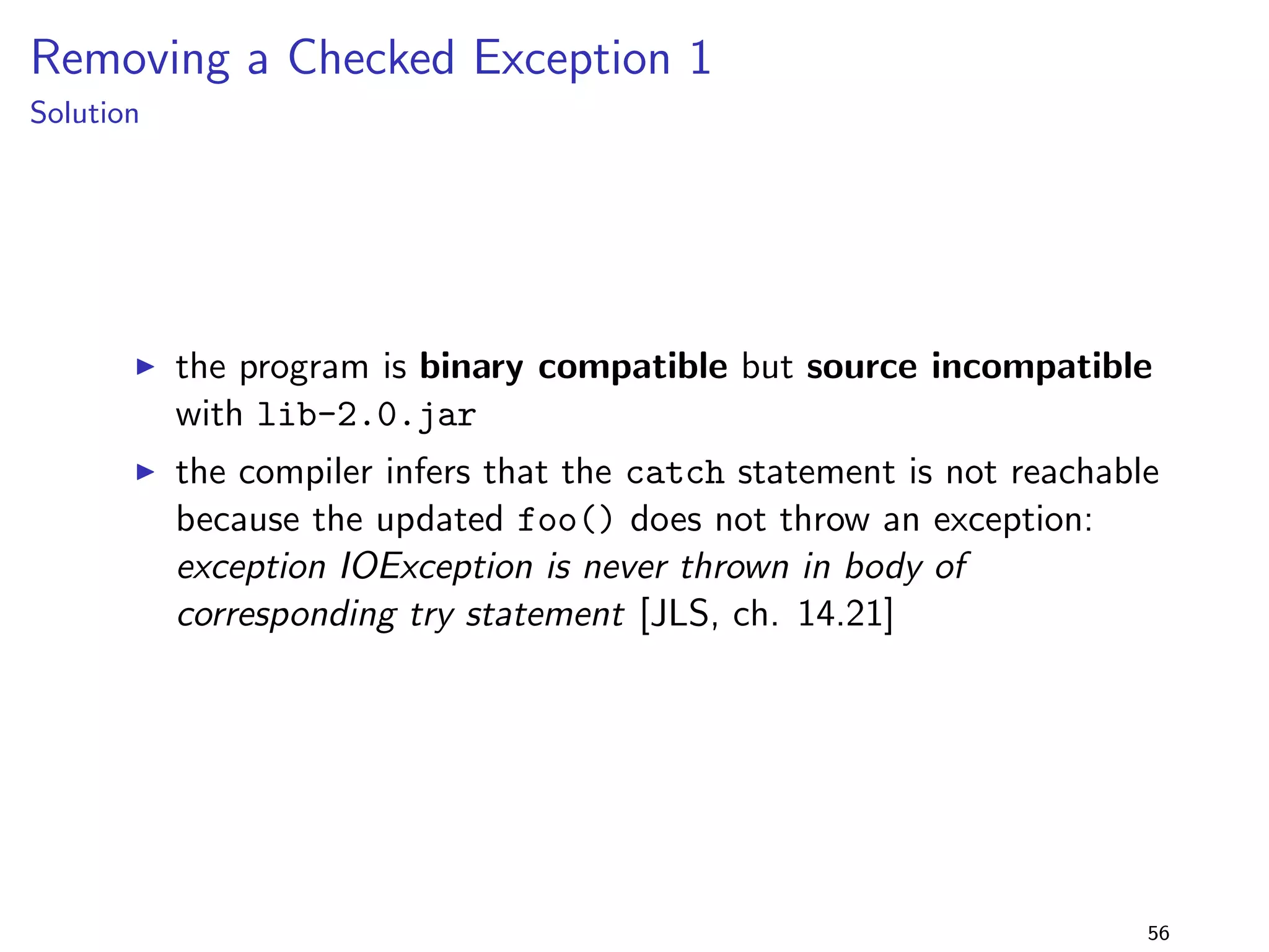 eld type Integer is 
replaced by the respective 
primitive type int 
I is this transparent to the 
client program? 
40 
 