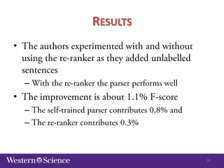 RESULTS
•

–

•
–
–

31

 