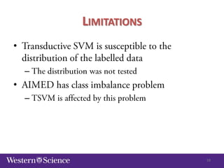 LIMITATIONS
•
–

•
–

59

 