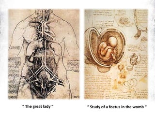 “ The great lady “ “ Study of a foetus in the womb “
 