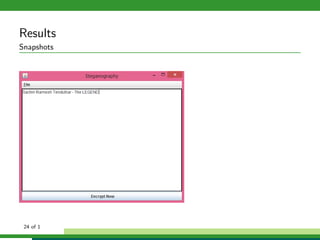 Results
Snapshots
24 of 1
 