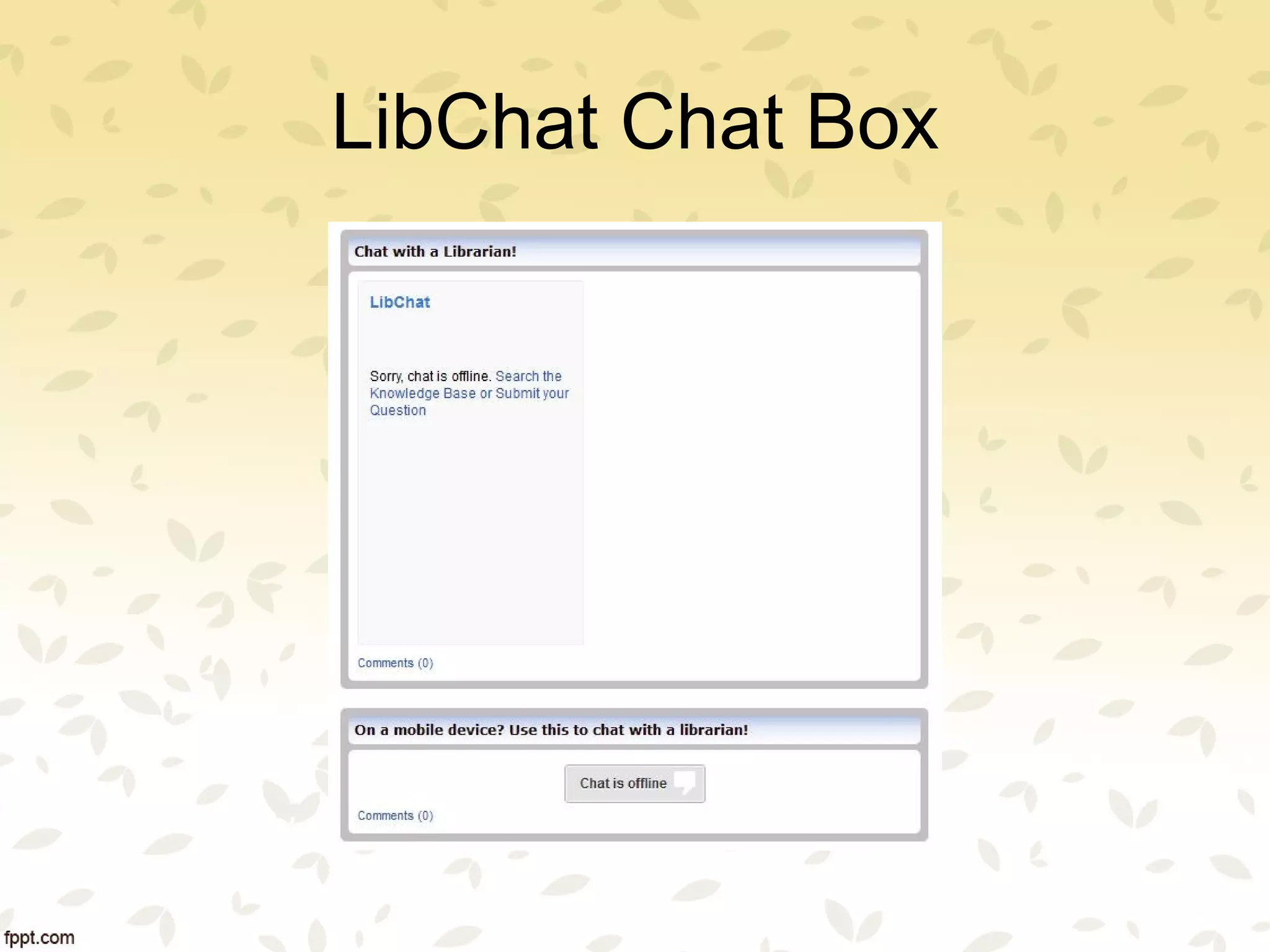 LibChat Chat Box
 