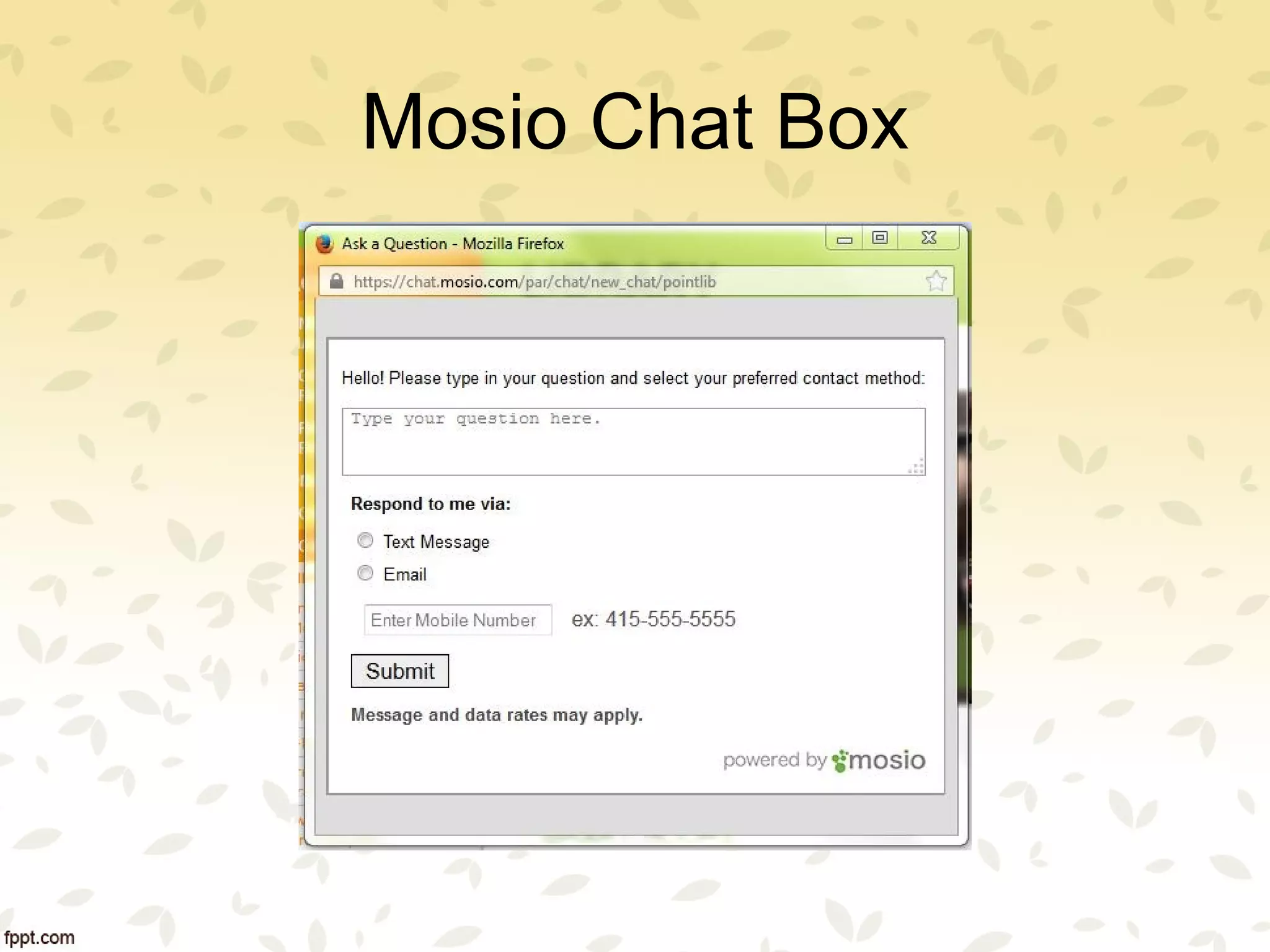 Mosio Chat Box
 