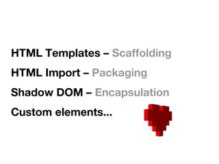 Exposing APIs
<calendar chosen='2014-06-19'></calendar>
 