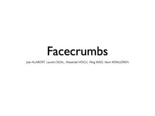 Faceccrumbs: Manifold Learning on 1M Face Images, MSc group project