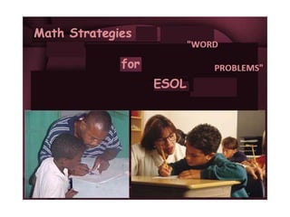Math Strategies for ESOL "Word Problems"