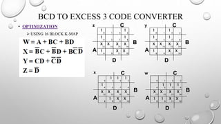 The BCD to excess-3 converter | PPTX | Programming Languages | Computing