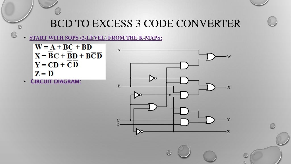 The BCD to excess-3 converter