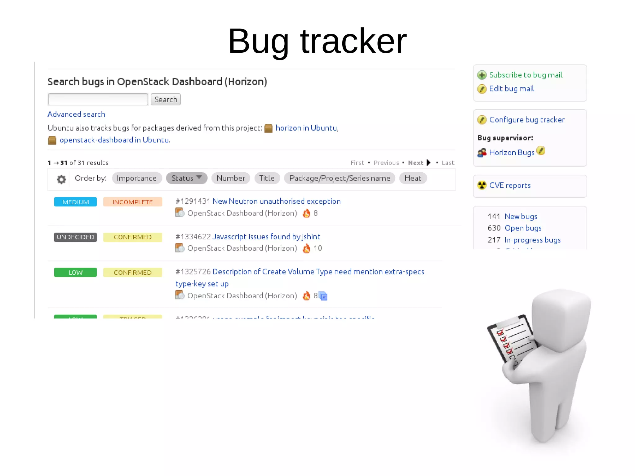 Bug tracker