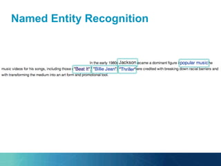Named Entity Recognition
 