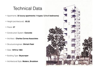 Technical Data
• Apartments: 32 luxury apartments / 4 types / (3 to 6 bedrooms)
• Height (architectural) : 83.32!
• Floors...