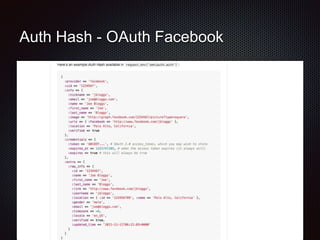 Auth Hash - OAuth Facebook 
 