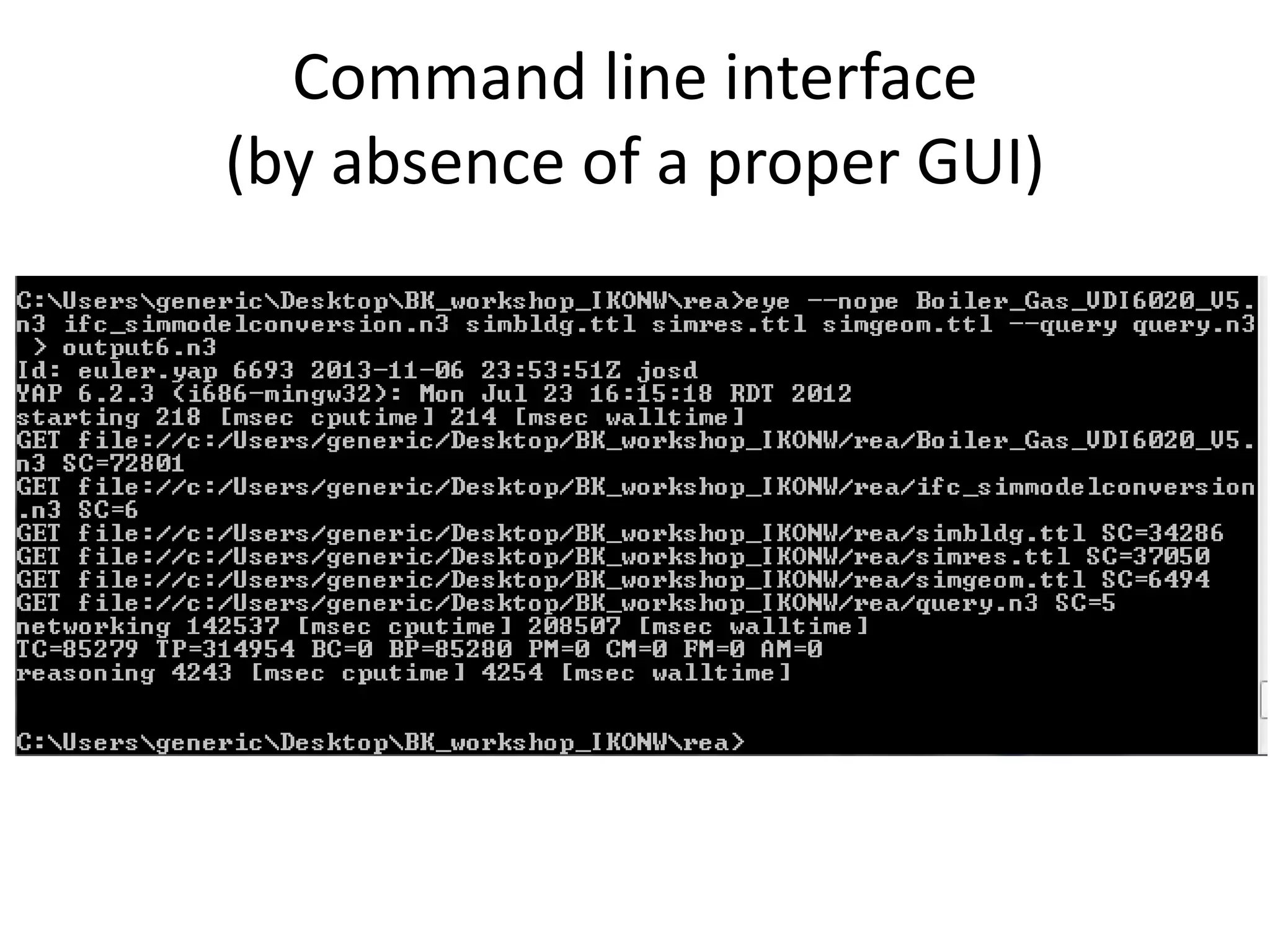 Command line interface 
(by absence of a proper GUI) 
 