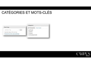 CATÉGORIES ET MOTS-CLÉS 
 
