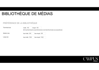 BIBLIOTHÈQUE DE MÉDIAS 
PRÉFÉRENCE DE LA BIBLIOTHÈQUE 
 