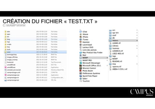 CRÉATION DU FICHIER « TEST.TXT » 
C:WAMPWWW 
 