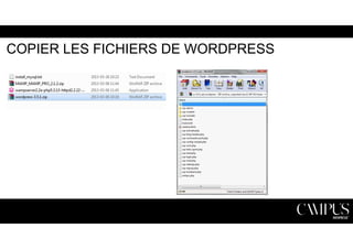 COPIER LES FICHIERS DE WORDPRESS 
 