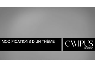 MODIFICATIONS D’UN THÈME 
 